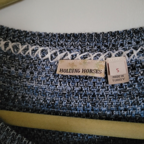 Anthropologie Holding Horses Blue  Fringe Tweed Shift Dress - Picture 3 of 5